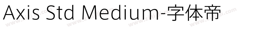 Axis Std Medium字体转换